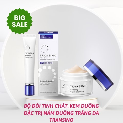 Transino Nhật Bản - Bộ Đôi Tinh Chất, Kem Dưỡng Đặc Trị Nám Dưỡng Trắng Da