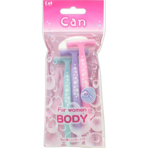 KAI - Dao Cạo Cho Nữ KAI Dành Cho Cơ Thể Cán Chữ T (3 Cây)