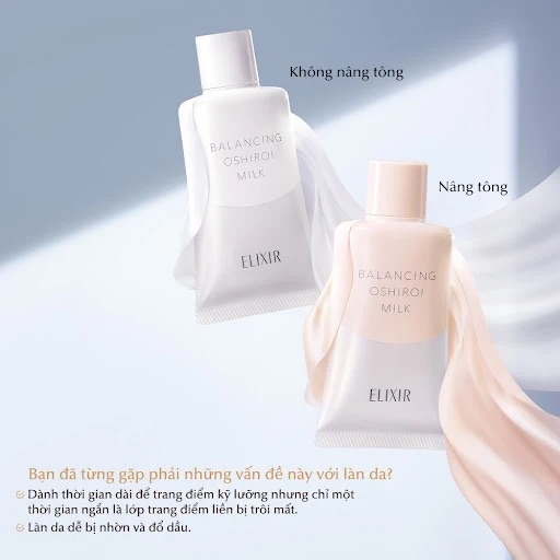 Elixir Reflet Balancing Oshiroi Milk - Sữa Chống Nắng Dưỡng Da Kiềm Dầu 35G