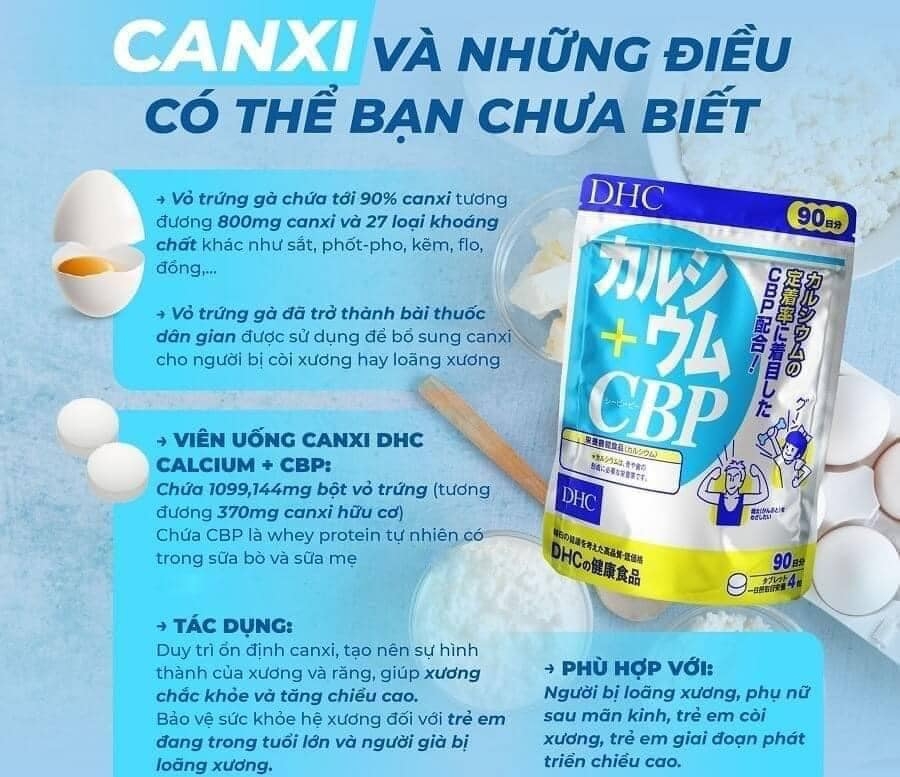 DHC - Viên Uống Bổ Sung Canxi Calcium + CBP DHC 60 ngày (240 viên)