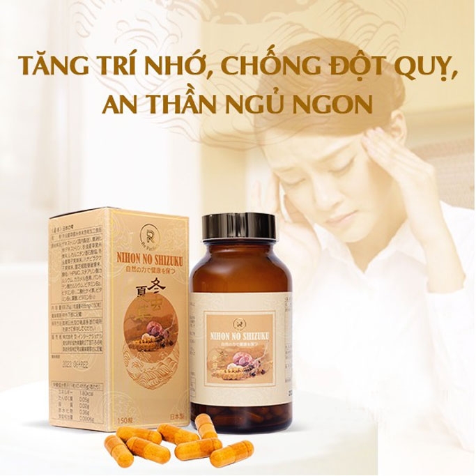 Nihon No Shizuku - Viên Uống Đông Trùng Hạ Thảo Và Nấm Linh Chi 150 Viên Nhật Bản