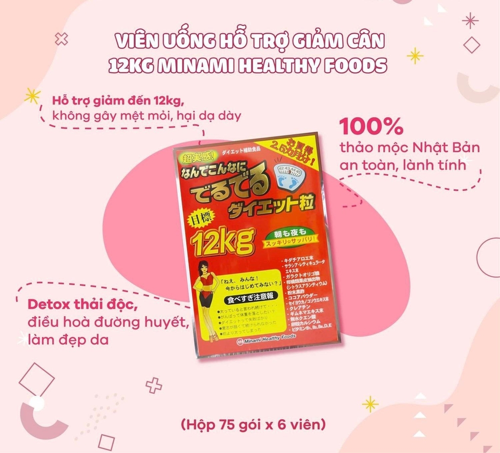 MINAMI_Viên uống giảm cân 12kg Minami Healthy Foods