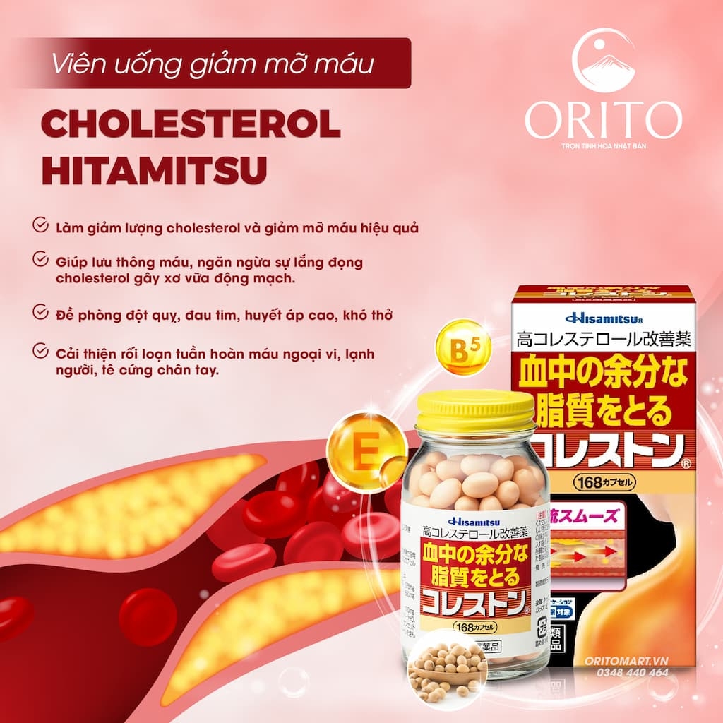 Hisamitsu - Viên Uống Giảm Mỡ Máu Và Cholesterol Nhật Bản (168 Viên)