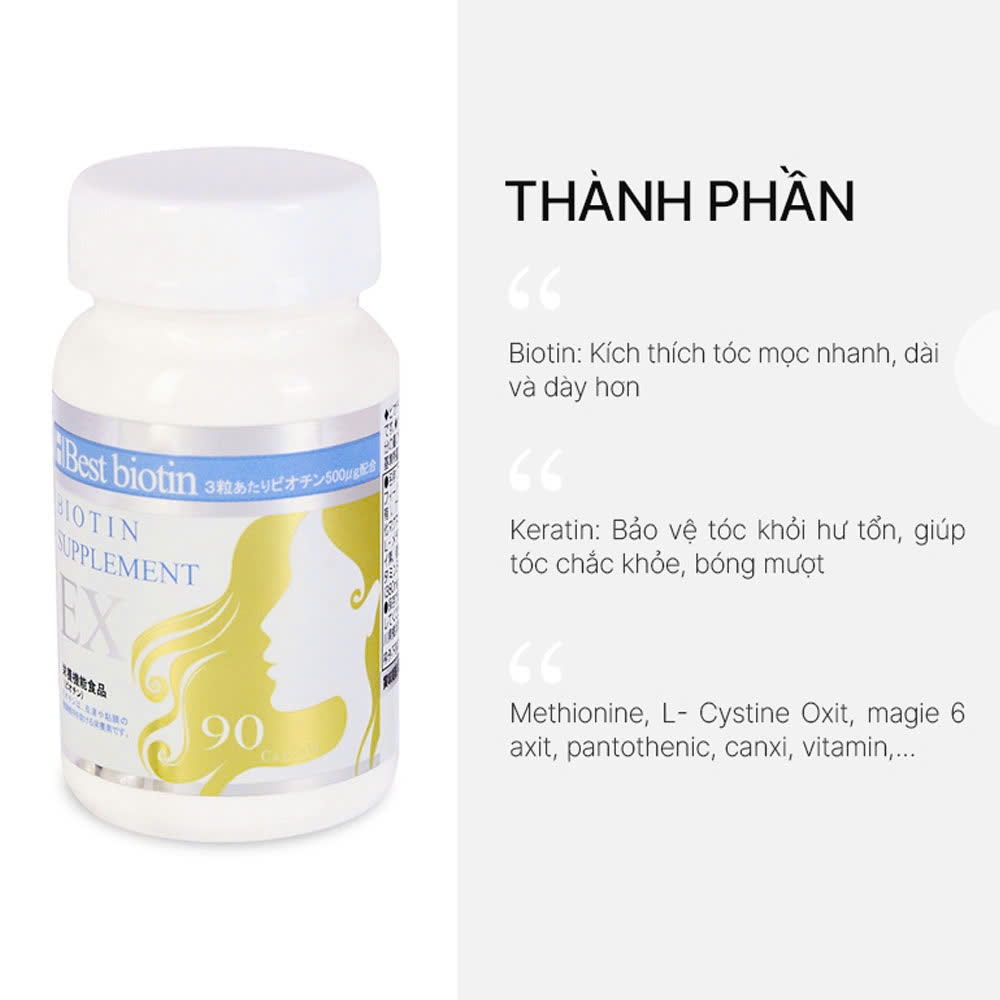 NDYunited - Viên Uống Mọc Tóc Biotin EX 90 Viên