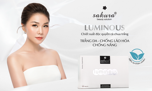 Sakura Beauty - Viên Uống Cà Chua Trắng Bật Tone Căng Mượt Làn Da Sakura Luminous