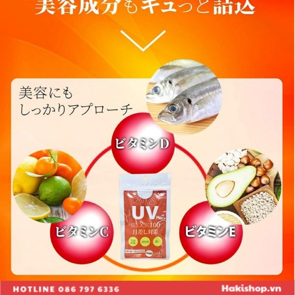 Hayari - Viên Uống Chống Nắng UV Plus+ Block100 Nhật Bản