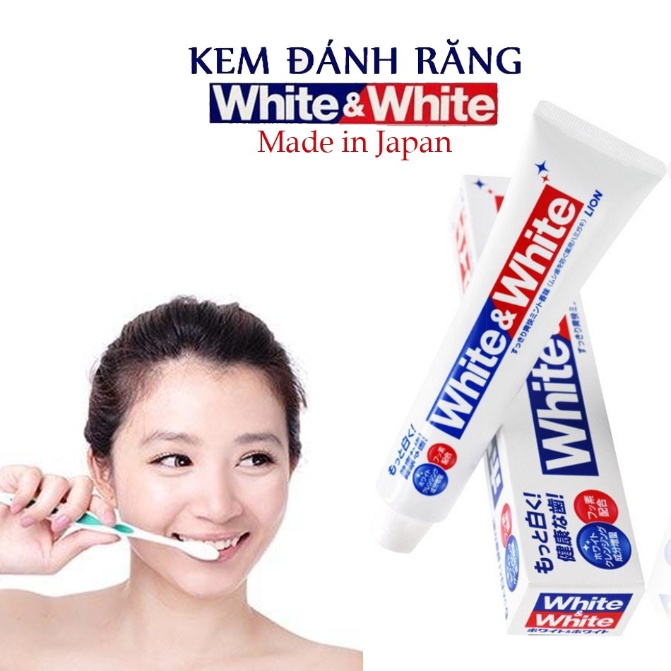 LION - Kem Đánh Răng Trắng Sáng White & White (150g)