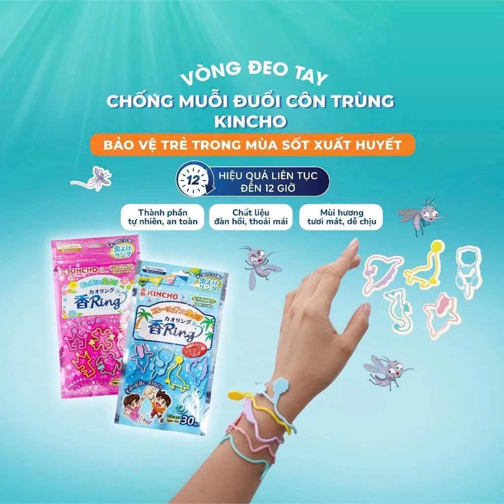 Kincho - Túi 30 Vòng Đeo Tay Chân Kincho Hương Hoa