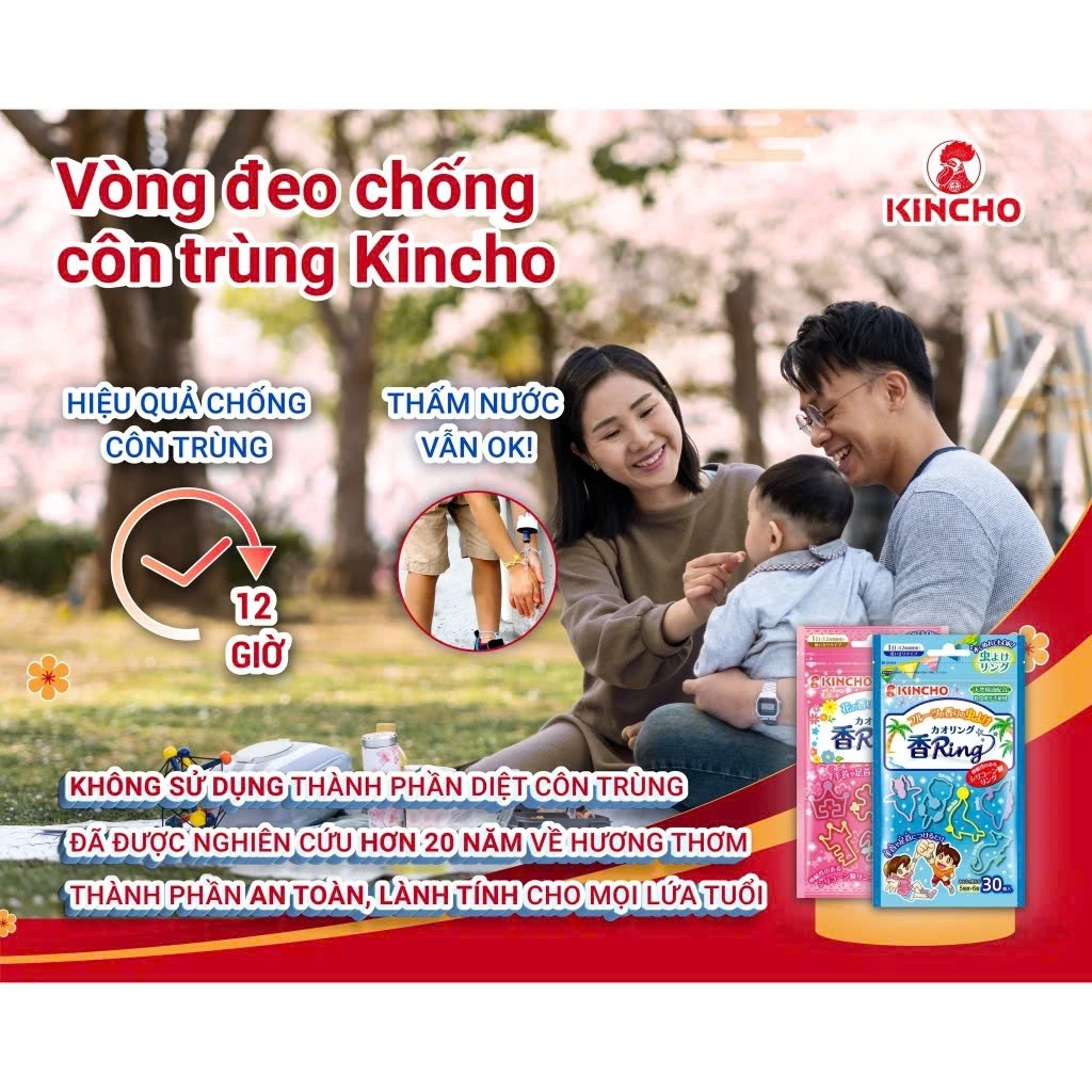 Kincho - Túi 30 Vòng Đeo Tay Chân Kincho Hương Hoa