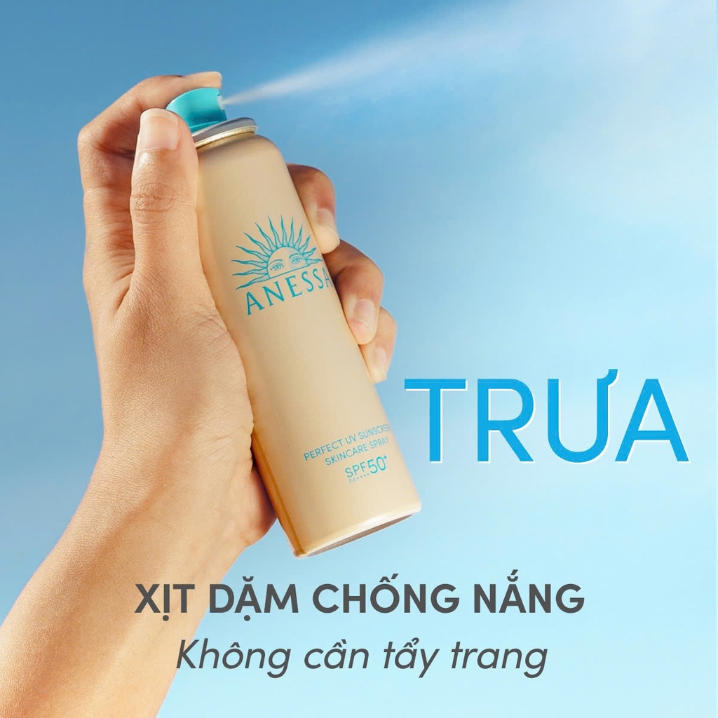Anessa - Xịt Chống Nắng Dưỡng Da Bảo Vệ Hoàn Hảo Anessa Perfect UV Sunscreen Skincare Spray SPF 50+ PA++++ 60g