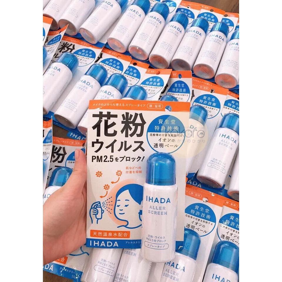 SHISEIDO_Xịt kháng khuẩn Shiseido IHADA chống virus, phấn hoa và bụi PM 2.5 50g
