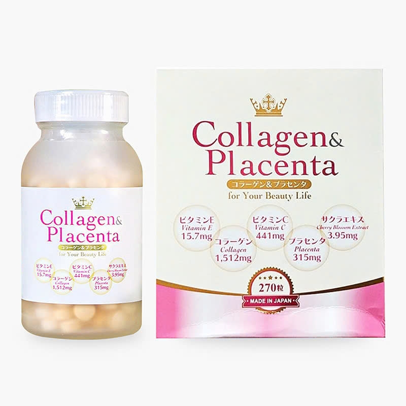 Placenta - Viên Uống Trắng Da Chống Lão Hóa 5in1 Collagen & Placenta 270 Viên