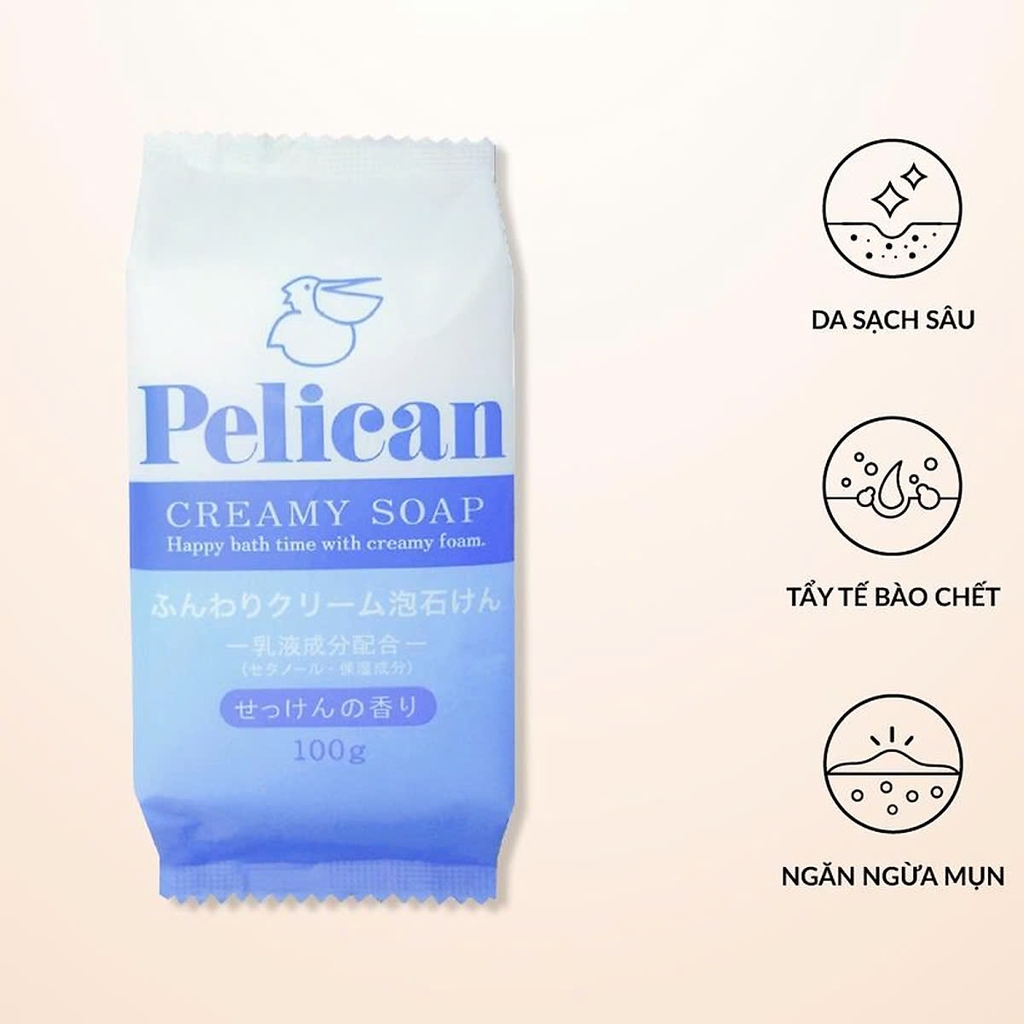 Pelican - Xà Phòng Pelican Creamy Soap Chiết Xuất Từ Dầu Cọ 100g