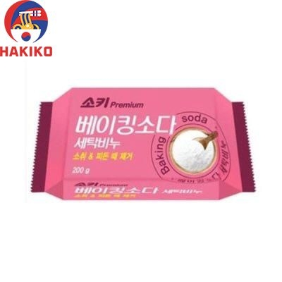 Bánh xà phòng giặt banking soda 200g màu hồng Hàn Quốc 베이킹소다 세탁비누