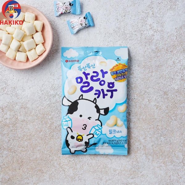 Kẹo Sữa Bò Lotte Hàn Quốc  79G  말랑카우 우유맛