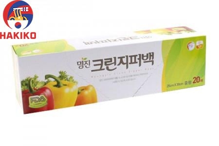 Túi Đựng Thực Phẩm Có Nẹp Zip Myungjin Hàn Quốc hộp 20 chiếc  지퍼백 소형