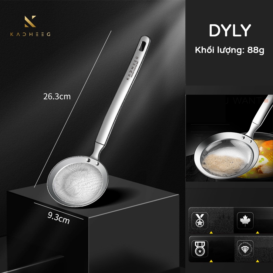 Muôi inox lọc cặn, vớt dầu KACHEEG DYLI cao cấp