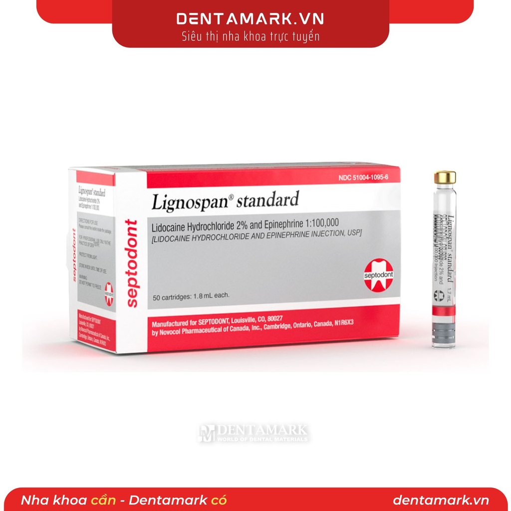 Thuốc tê đỏ Lignospan 2% (Hộp/50 ống)