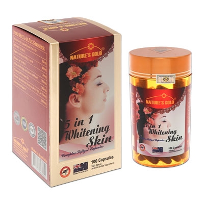 Nature's Gold 5 in 1 Whitening Skin - Giúp sáng da mờ thâm nám