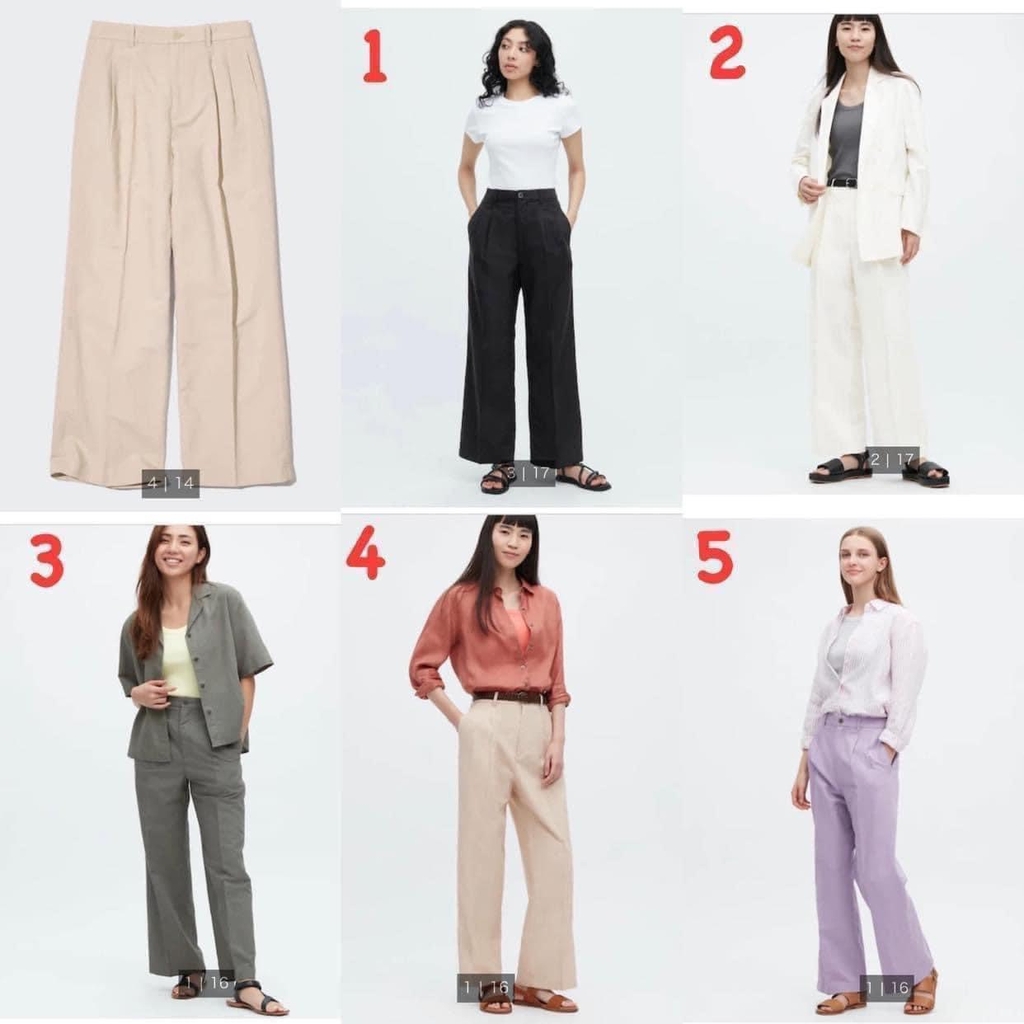 Quần âu ống suông linen 458487