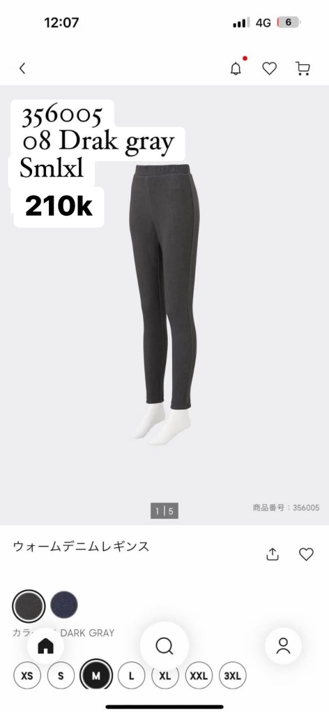 352779 Quần legging lót lông