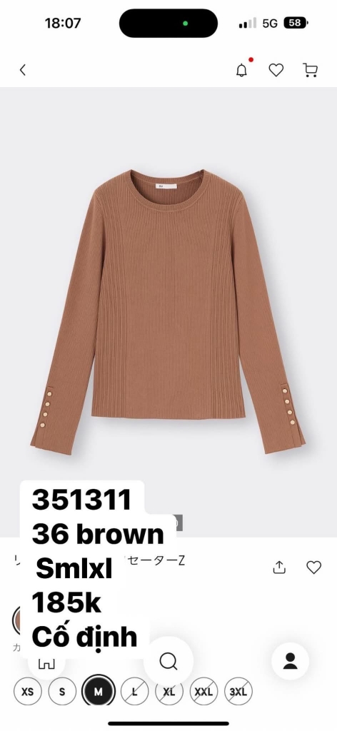 Áo len dệt kim 351311