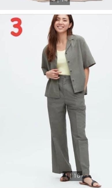 Quần âu ống suông linen 458487