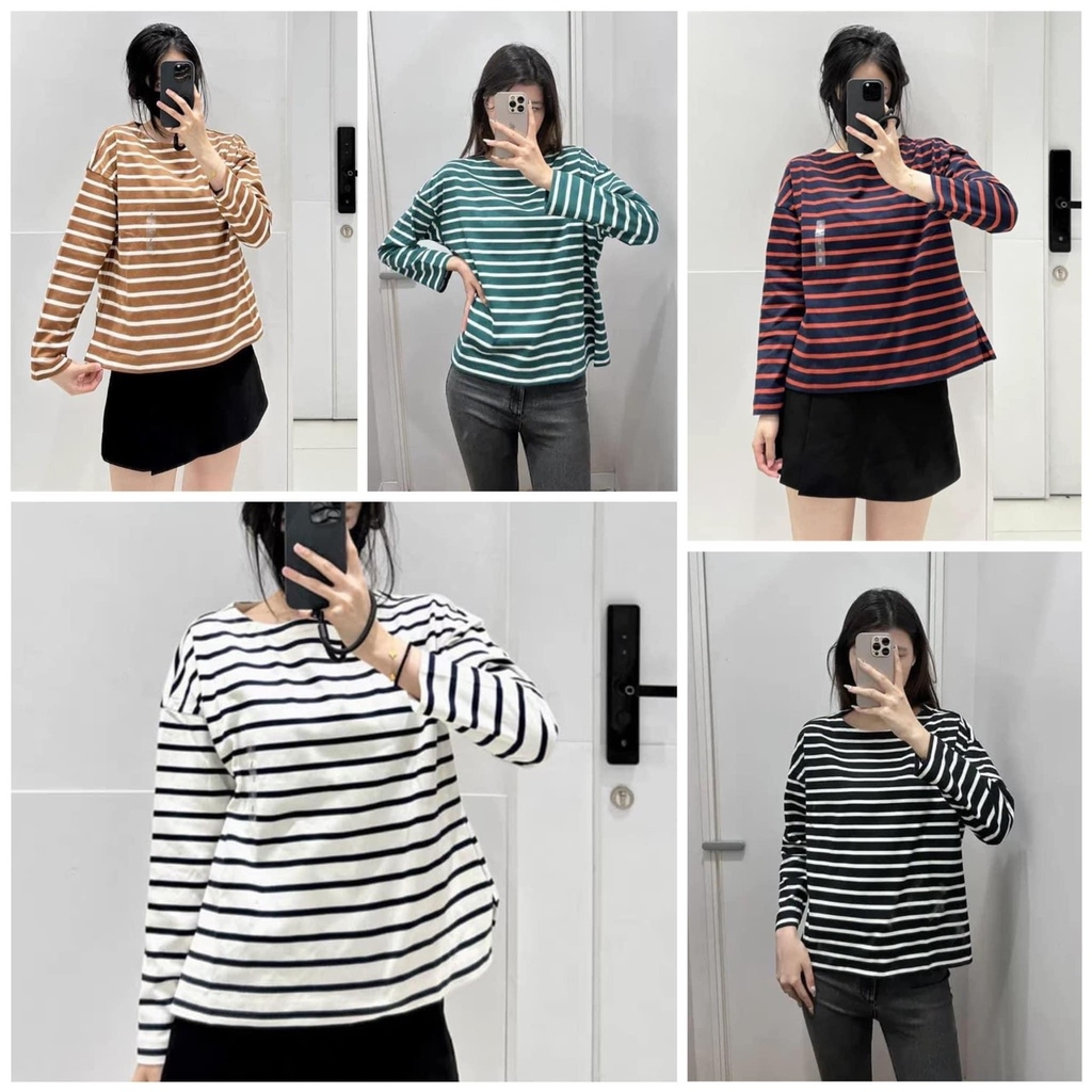 áo cotton kẻ ngang 460297