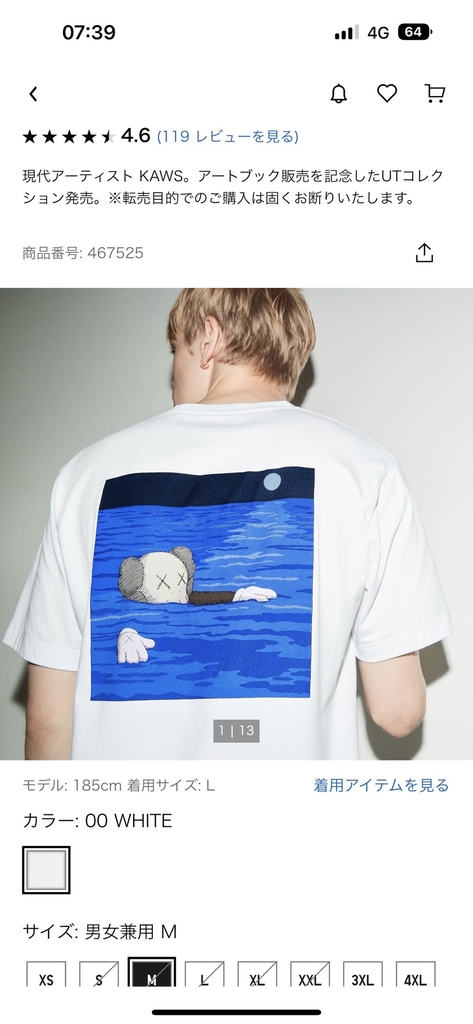 Áo phông uni KAWS 467775/467525/467771