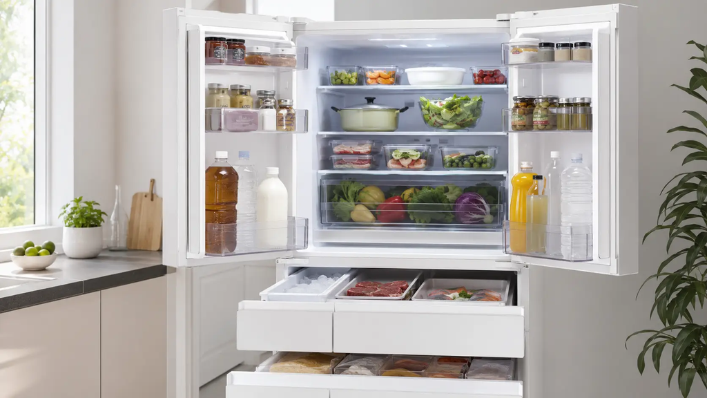 Tủ lạnh nội địa Nhật nhiều ngăn dung tích lớn phù hợp gia đình đông người