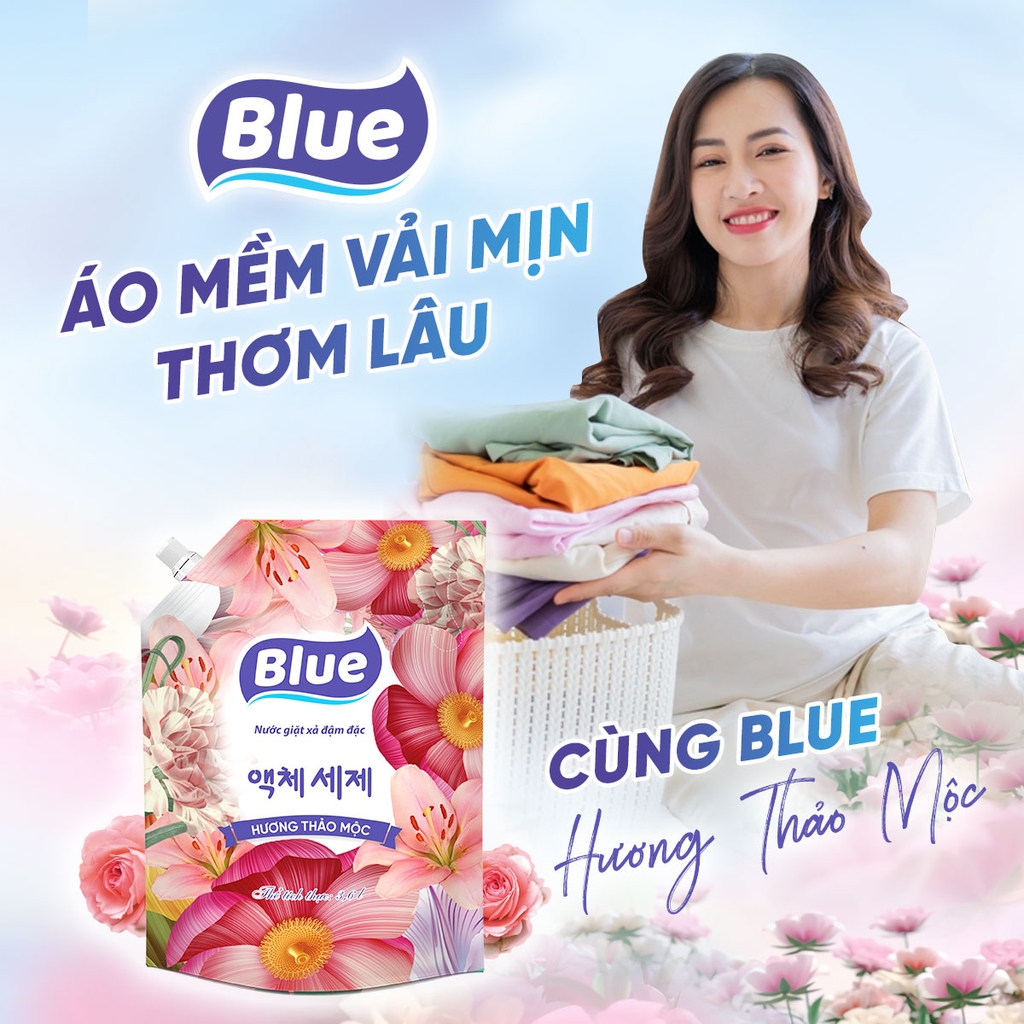 3 Bí kíp giặt quần áo sạch sẽ thơm tho ngày đông đến 3 Nước giặt xả Blue