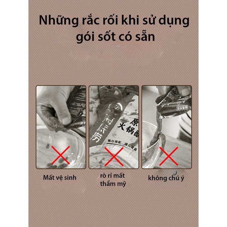 Chai bóp nước sốt thực phẩm, chai gia vị cà chua sốt, 3 màu trắng, đỏ vàng - HVL TEA