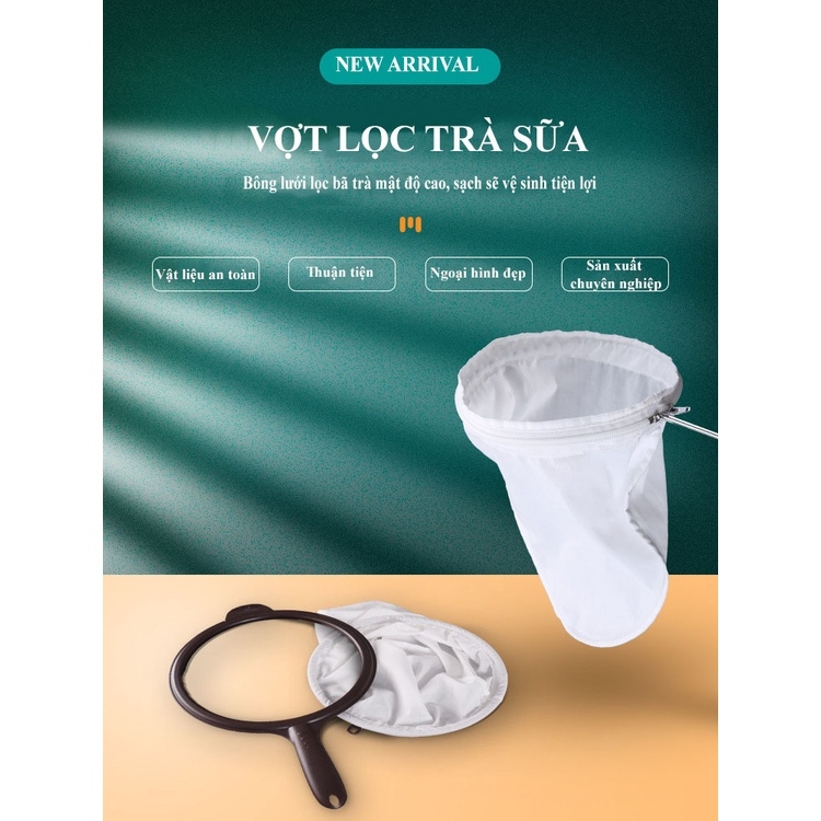Vợt lọc trà vải, quai inox, nhiều kích thước, vợt lọc màu cà phê, HVL TEA