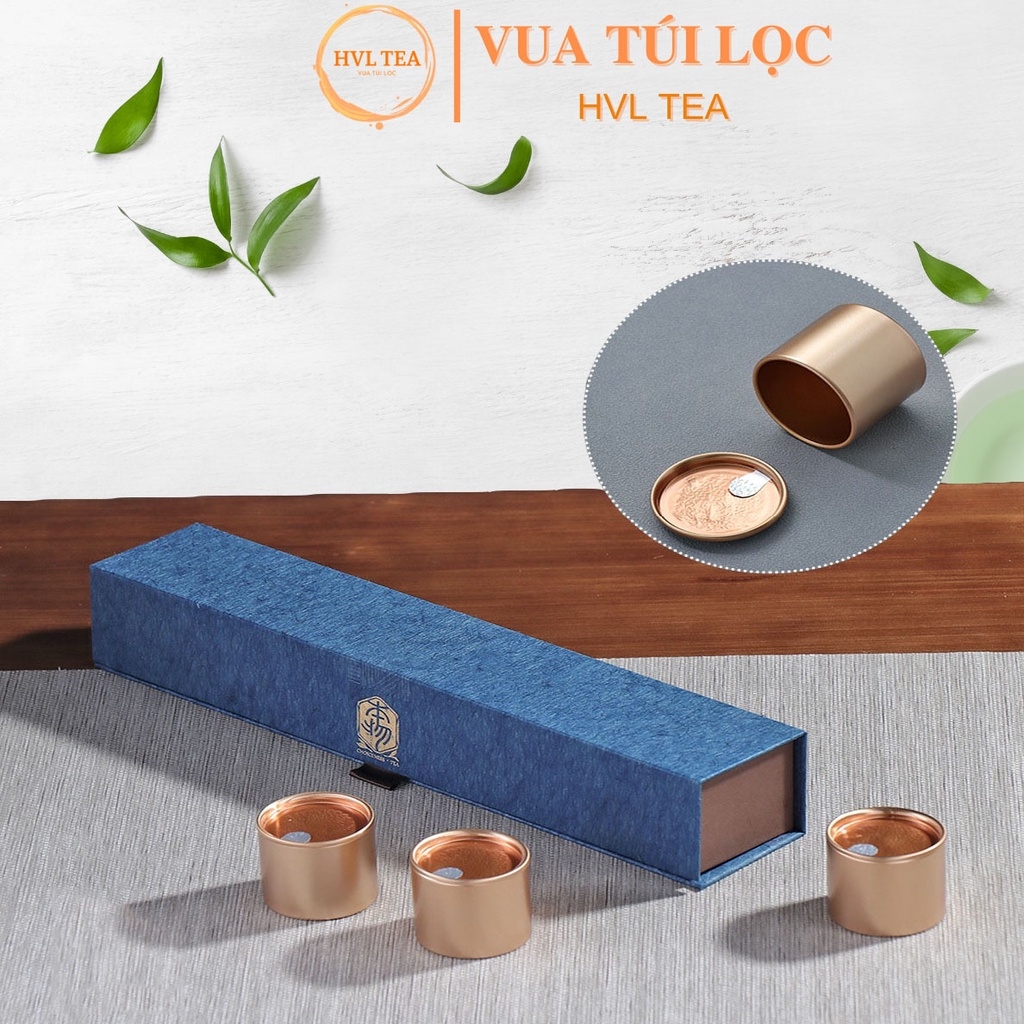 Bộ 6 hộp mini đựng trà, nến, hạt bằng thiếc - HVL TEA