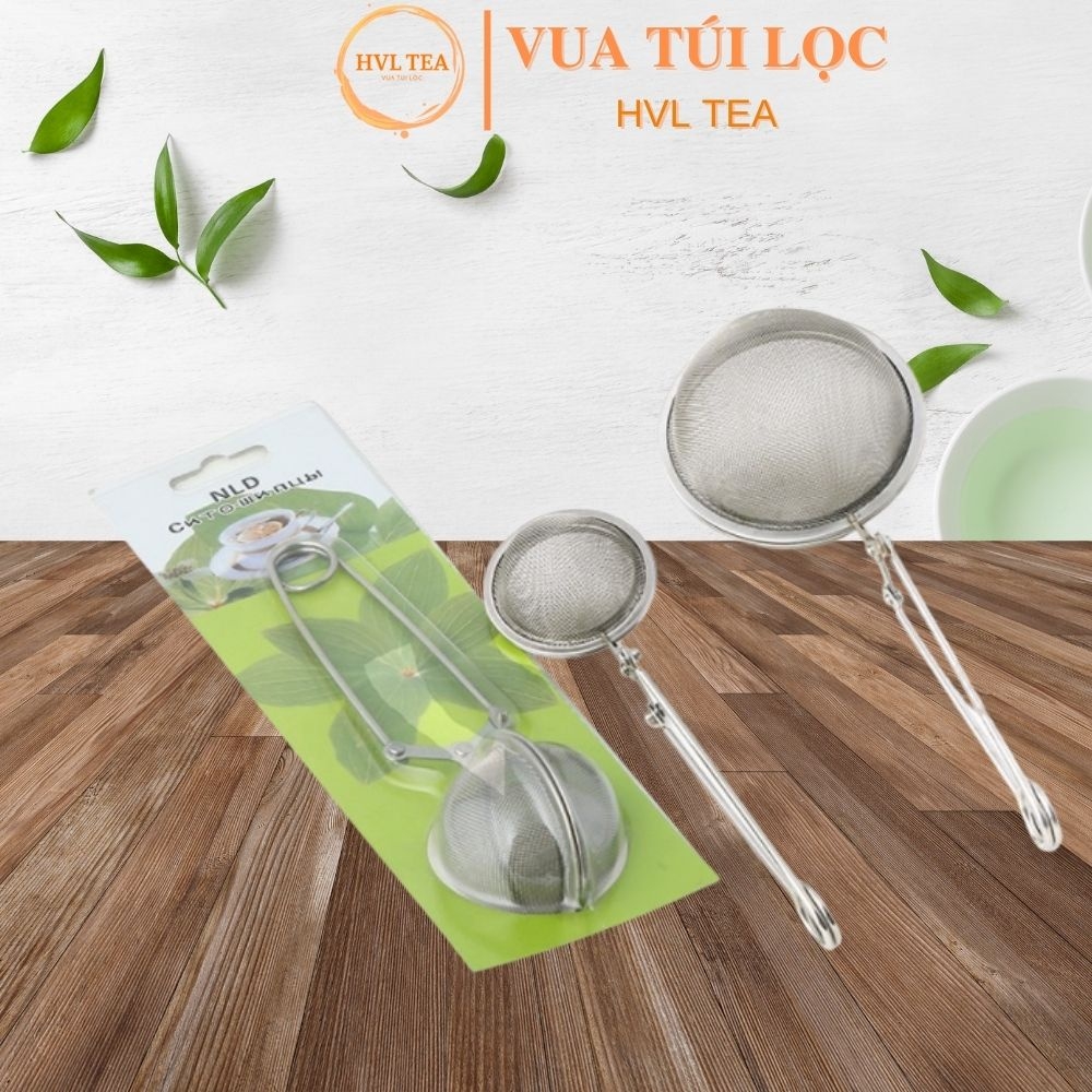 Kẹp lọc trà inox có tay cầm, không gỉ, không độc hại, dụng cụ lọc iox - HVL TEA