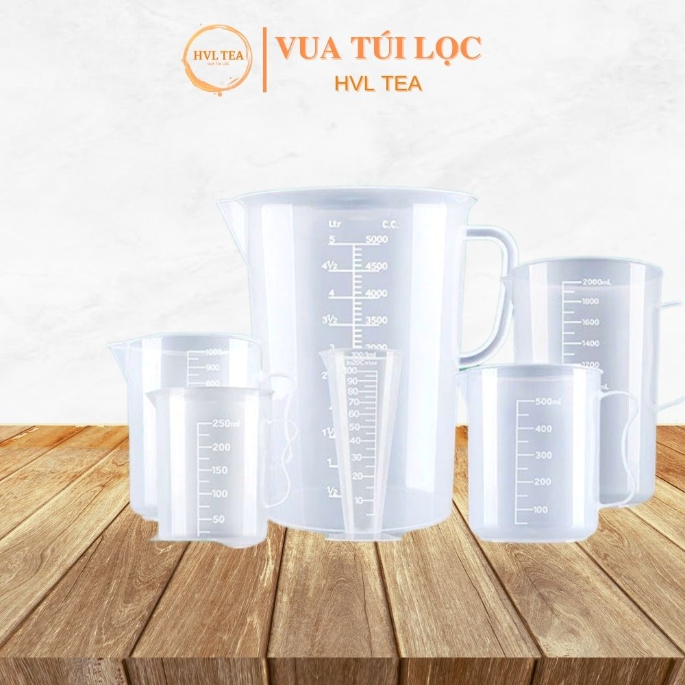 Cốc Đong, Ca Đong Định Lượng Pha Chế Bằng Nhựa Trong Suốt Vạch Chia - HVL TEA