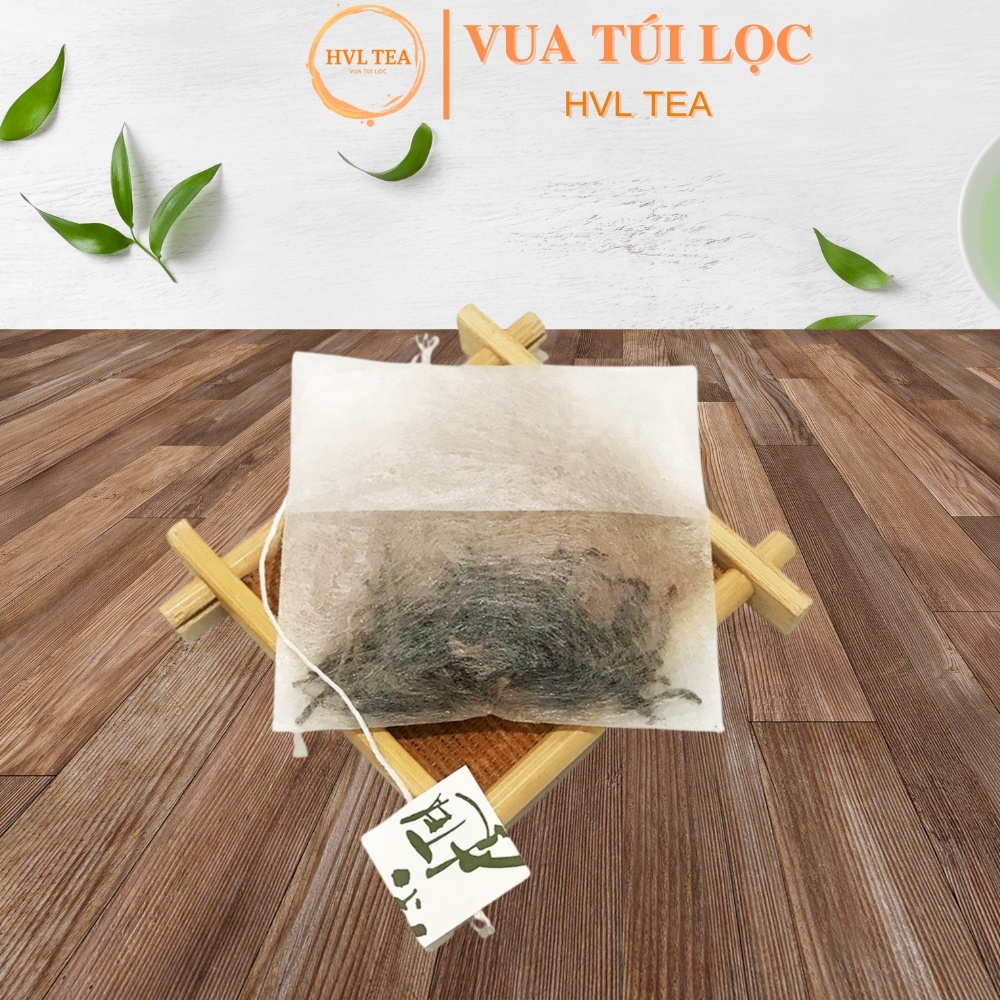 Combo 100 Túi Lọc Trà, Thảo Dược Có Dây Nhúng, Chất Liệu Tự Nhiên Sợi Ngô Siêu Thấm, Kiểu Dáng Gấp Miệng - HVL
