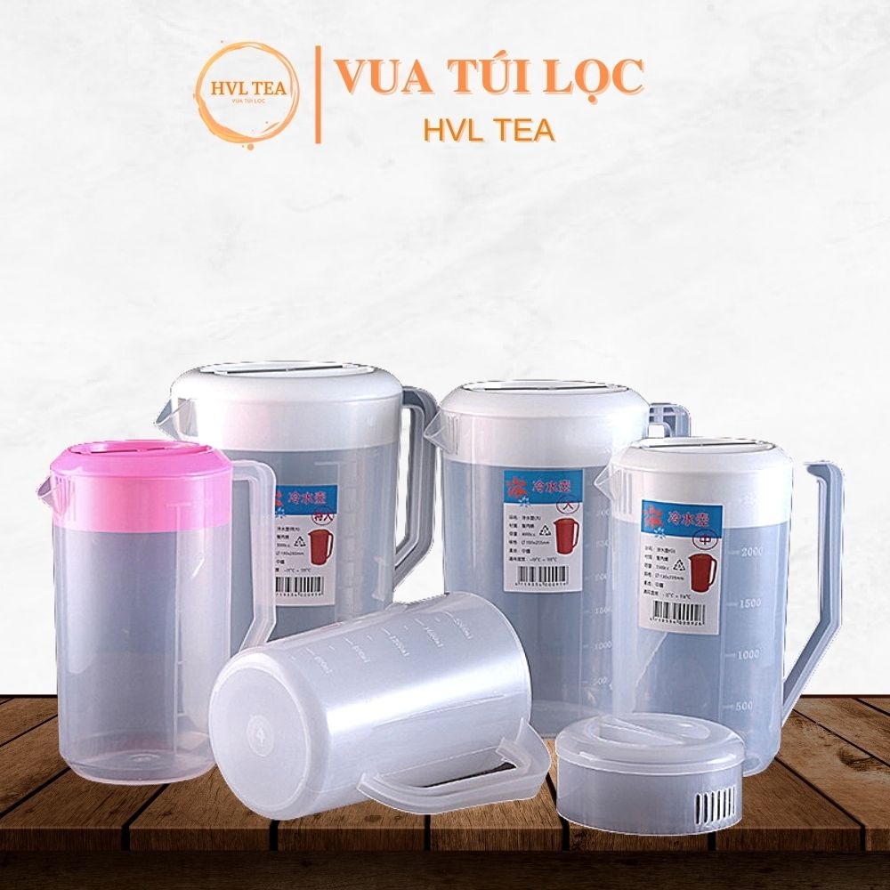 Cốc đong ca đong, chịu nhiệt cao, dung tích lớn, bình đựng nước có nắp - HVL TEA
