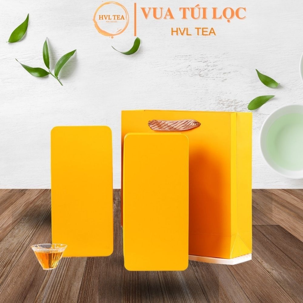 Hộp trà thiếc Hình Chữ Nhật Ngang 23.5x11x6.5 - HVL TEA