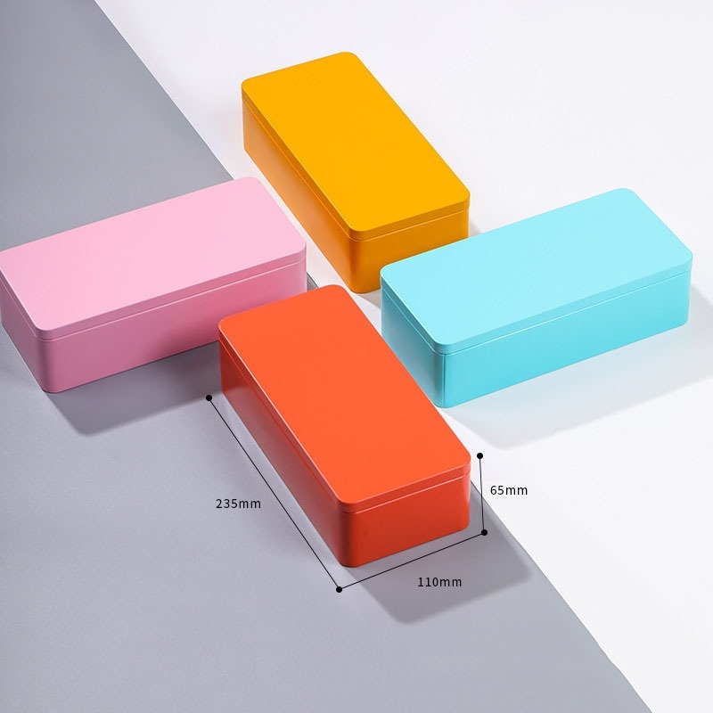 Hộp trà thiếc Hình Chữ Nhật Ngang 23.5x11x6.5 - HVL TEA