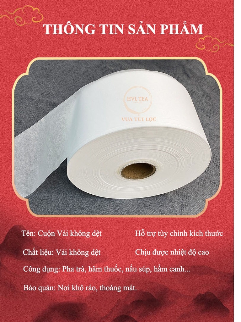 Cuộn túi lọc vải không dệt dùng cho máy hàn nhiệt