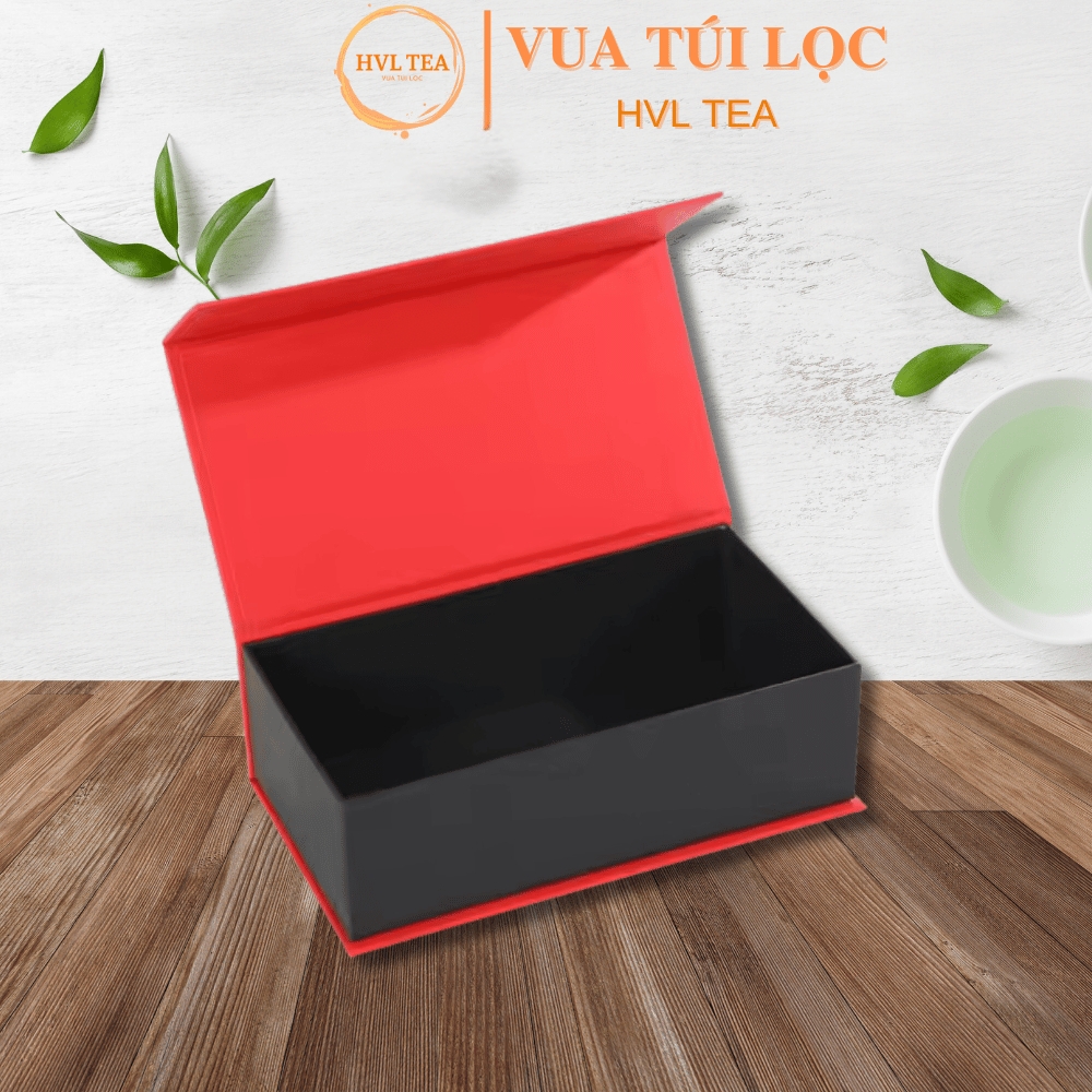 Hộp đựng trà quà tặng nam châm hình hộp chữ nhật sang trọng - HVL TEA