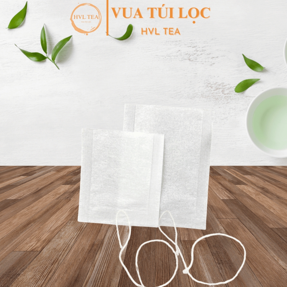 Combo 100 Túi lọc trà giấy hàn nhiệt có dây nhúng - HVL