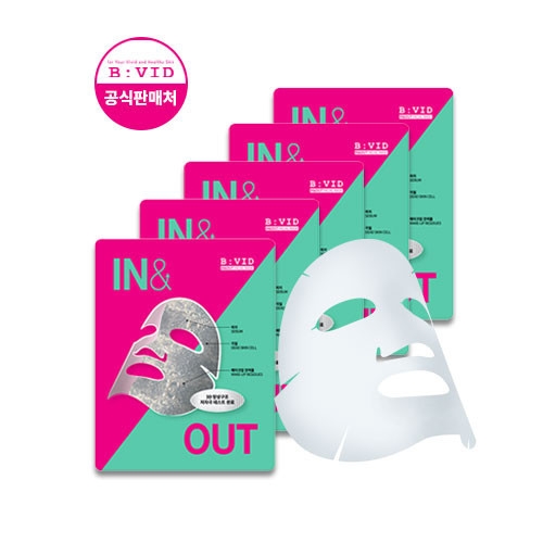 Mặt nạ cấp ẩm, hút dầu, tẩy da chết B:VID IN&OUT FACIAL MASK Hàn Quốc