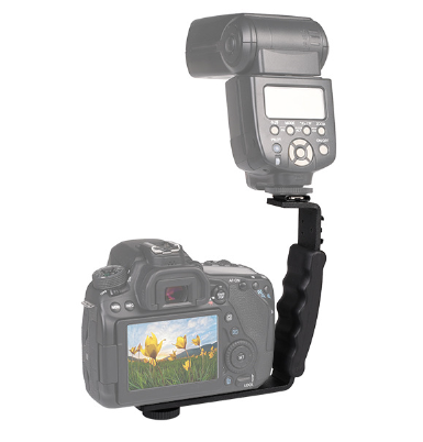 Giá Đỡ Chữ L gắn Đèn Flash ,Micro  2 Ngàm cho Gimbal ,Vlog
