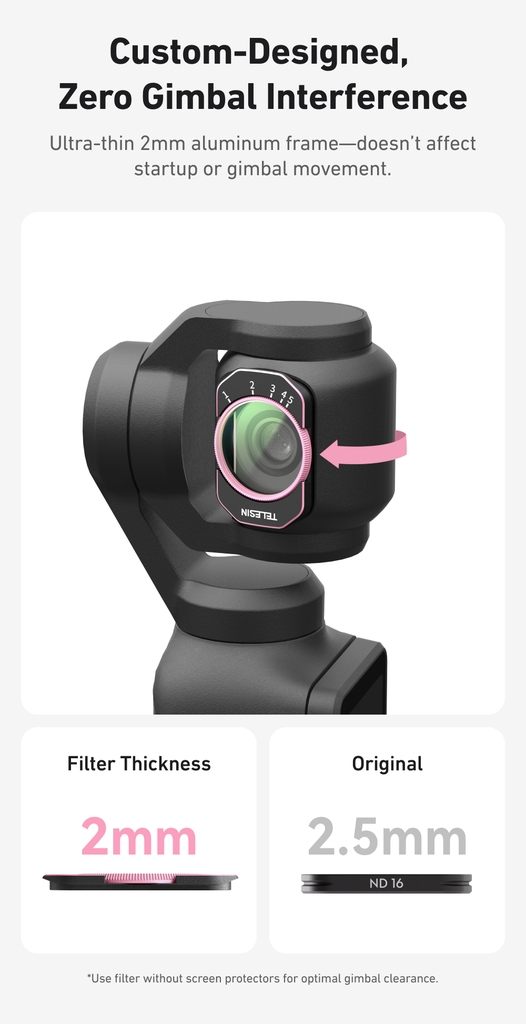 Bộ Filter cho DJI Pocket 4 3 chuyên nghiệp kiểm soát ánh sáng