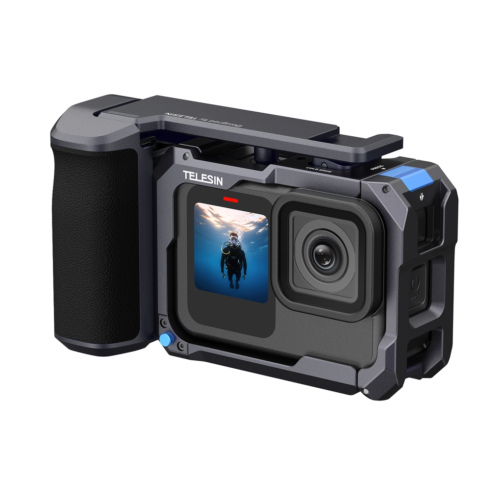 StreetGrip Kit TELESIN GOPRO 9 10 11 12 13 BLACK - Tay cầm hỗ trợ chụp hình đường phố nghệ thuật