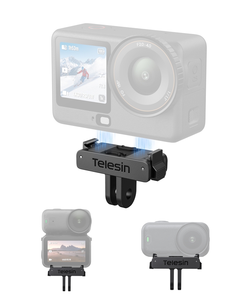 Ngàm nam châm Telesin Action 6 Nano giúp gắn nhiều phụ kiện