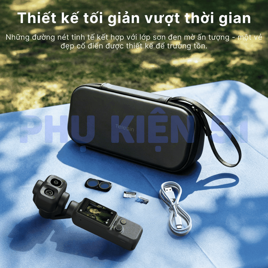 Túi Telesin đựng Pocket 4 Pro Insta360 Luna vừa khít bảo vệ gimbal
