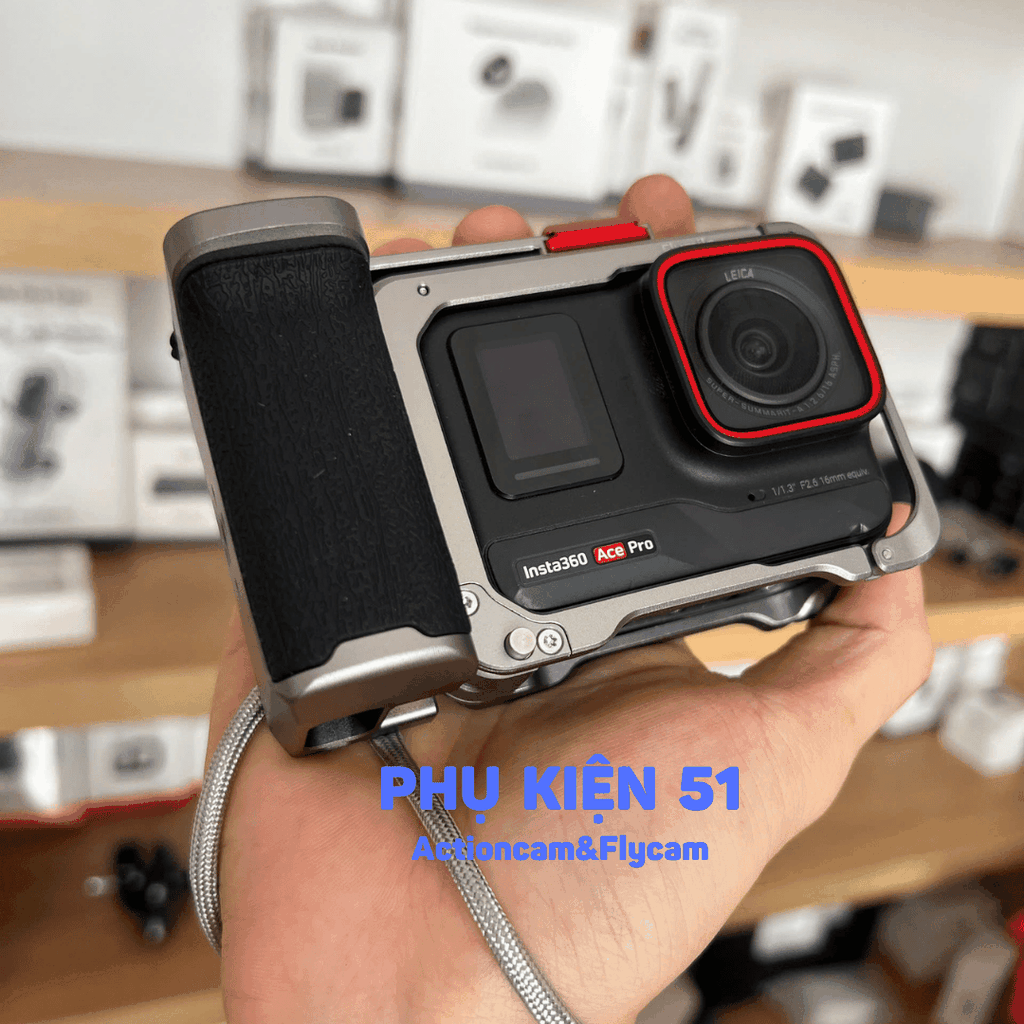 Bộ tay cầm chụp hình Insta360  Ace Pro 2 hợp kim nhôm chụp hình đường phố Xplorer Grip Kit